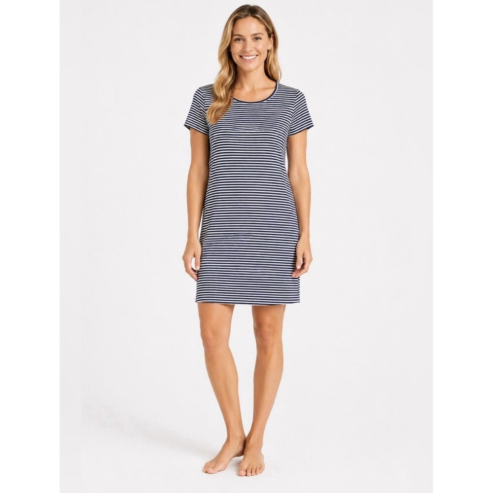 Vineyard Vines Performance Edgartown Madaket Dress Size Small Navy White Striped